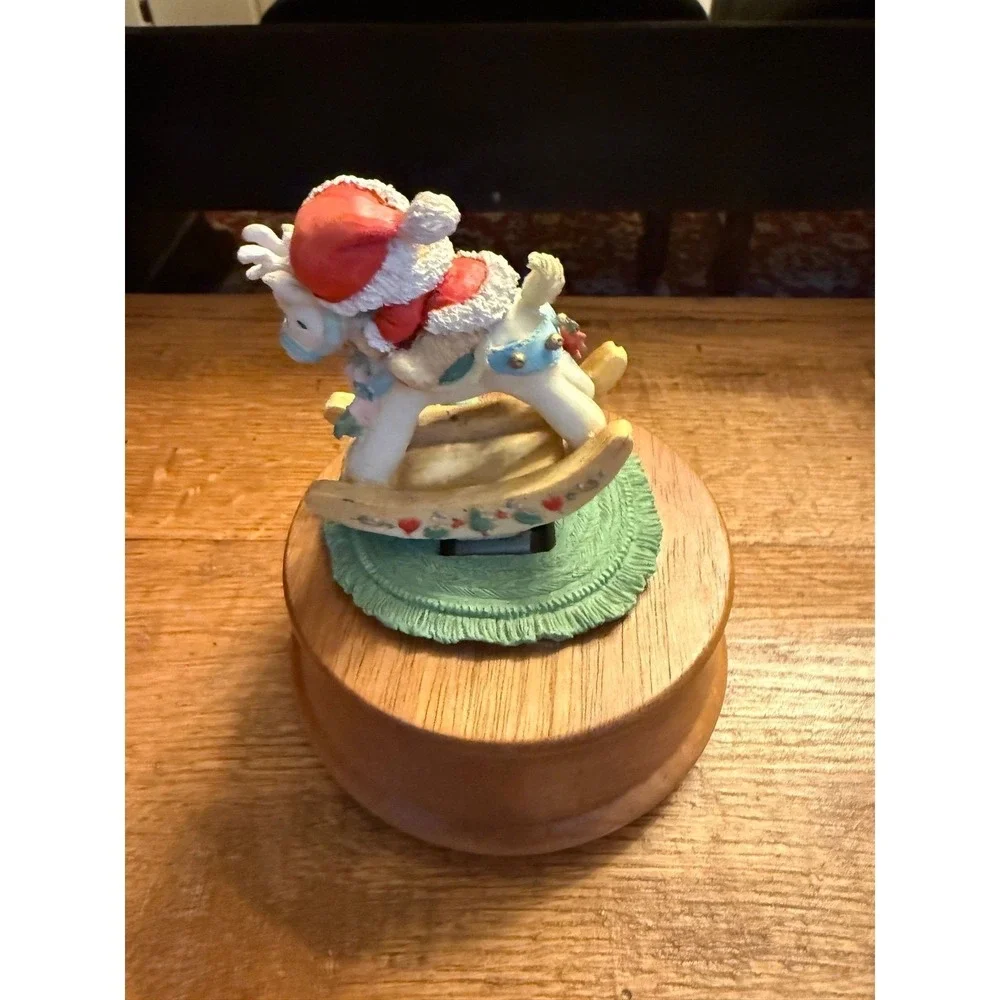 Vtg 1992 Cherished Teddies Christmas Music Box (#950815)-Enesco